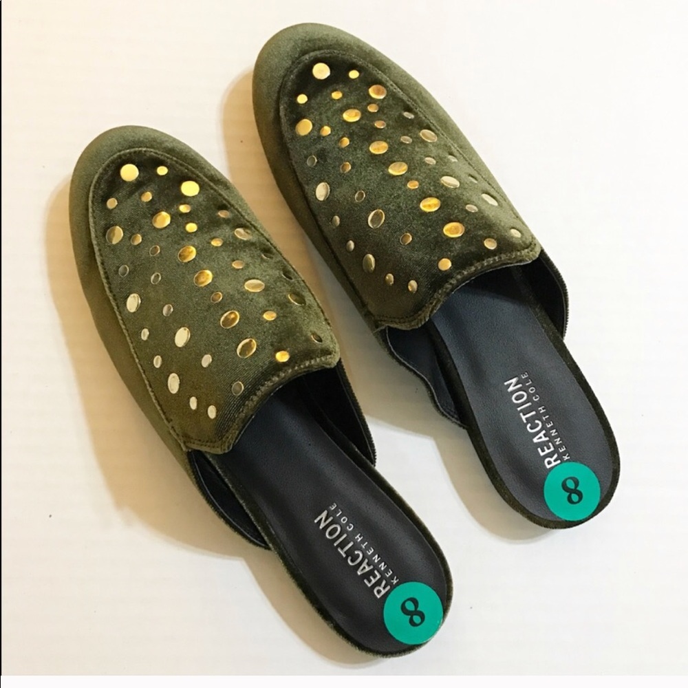Kenneth Cole velvet mules